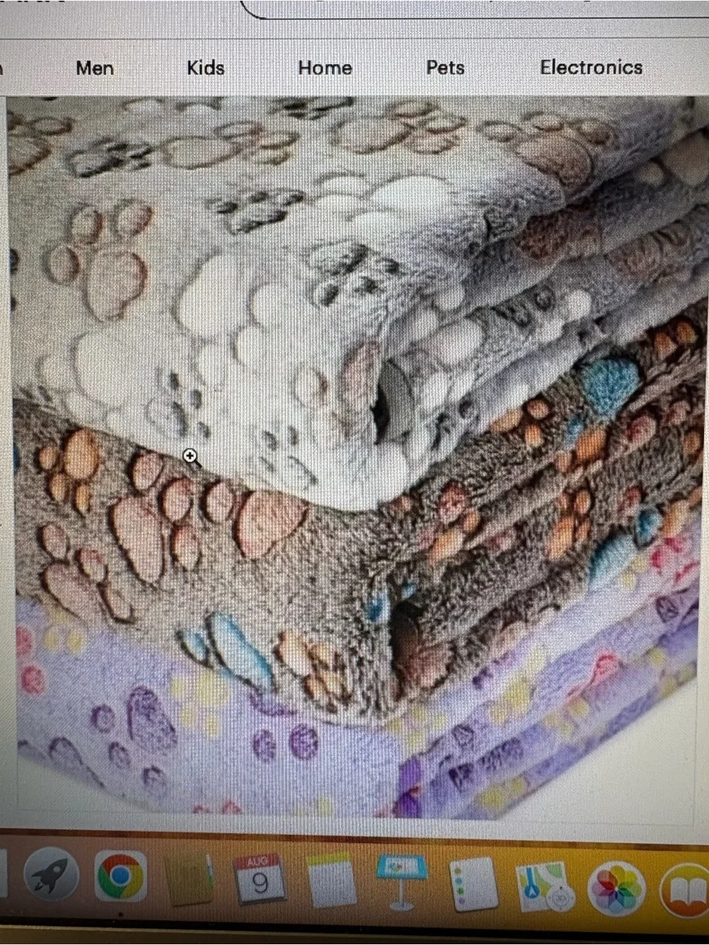 Paw-Print NWT 3-pack Thickened Comfy Pet Blanket Pet Bedding - Pink, White, Tan